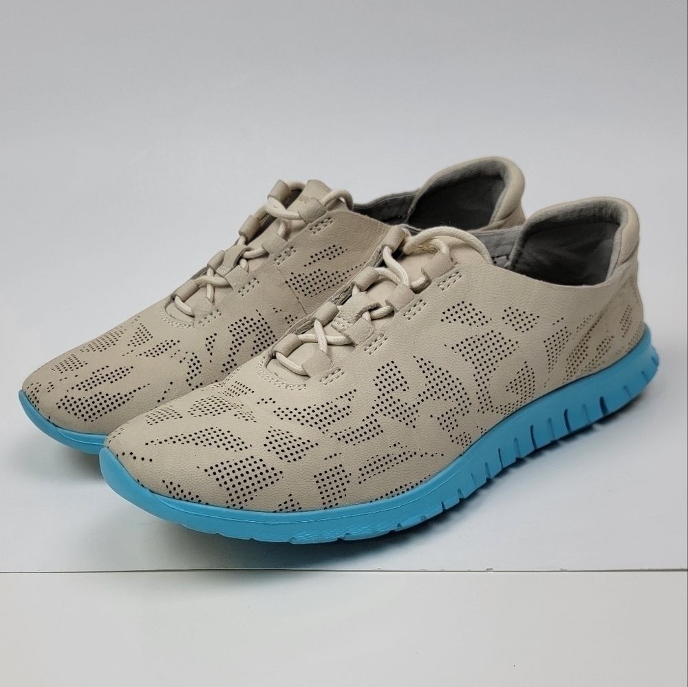 Youth Kids Cole Haan Zerogrand Perforated Dress Sneakers Shoes 6 - Picture 2 of 12